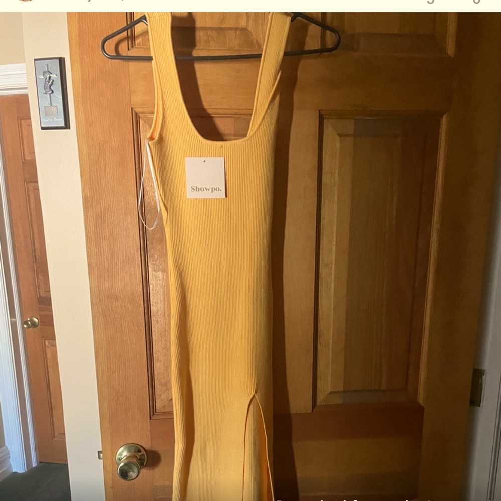 Showpo knit ribbed midi dress
